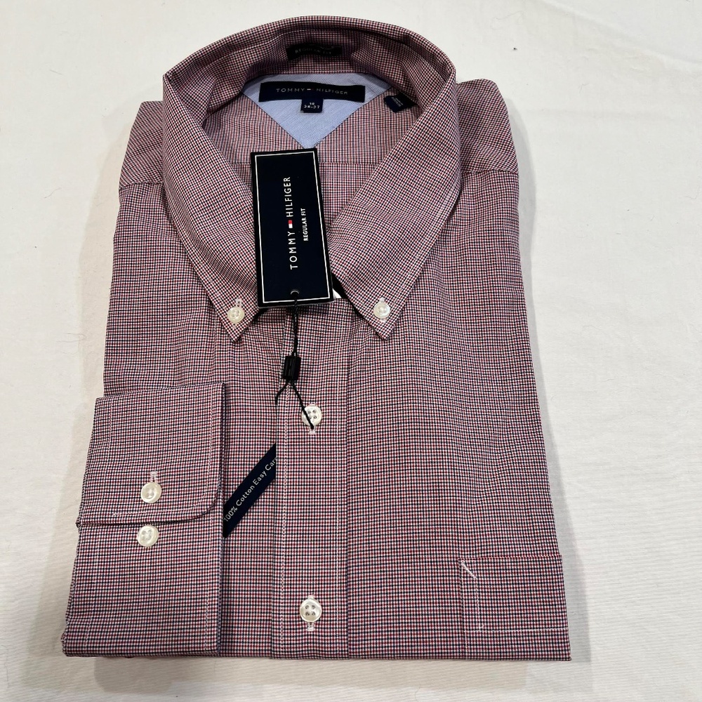 Mens Tommy Hilfiger Reg Long Sleeves Button Shirt 18 36/37
